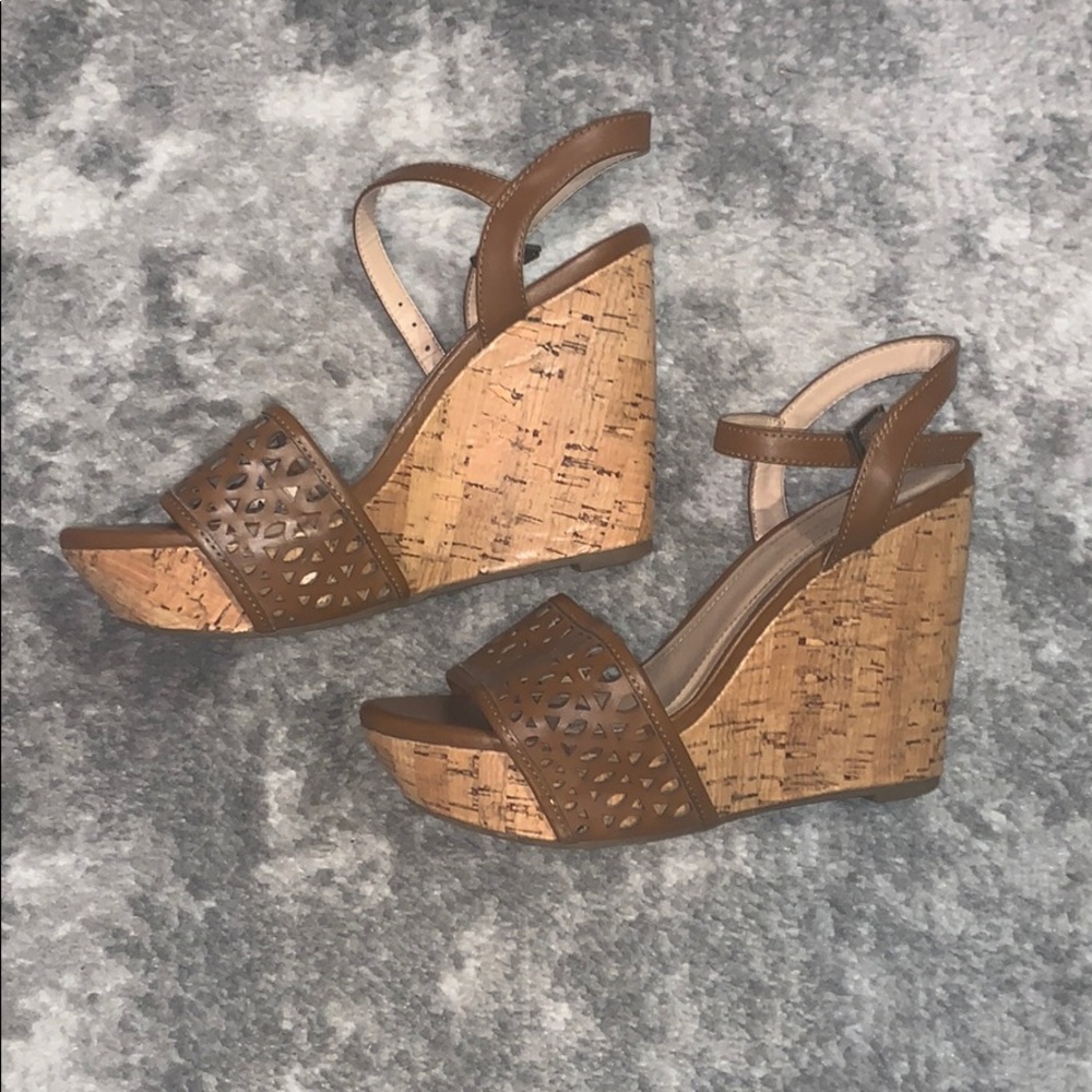 BCBG Generation Staple Cork Wedges  6.5